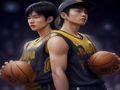 NBA总决赛凯尔特人球员在波士顿主场奋力扣篮，全场球迷振臂欢呼，灯光聚焦在球场中央